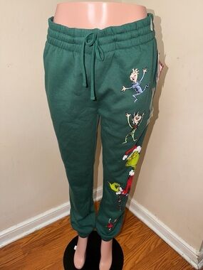 Target Dark Green Grinch Graphic Jogger Pants